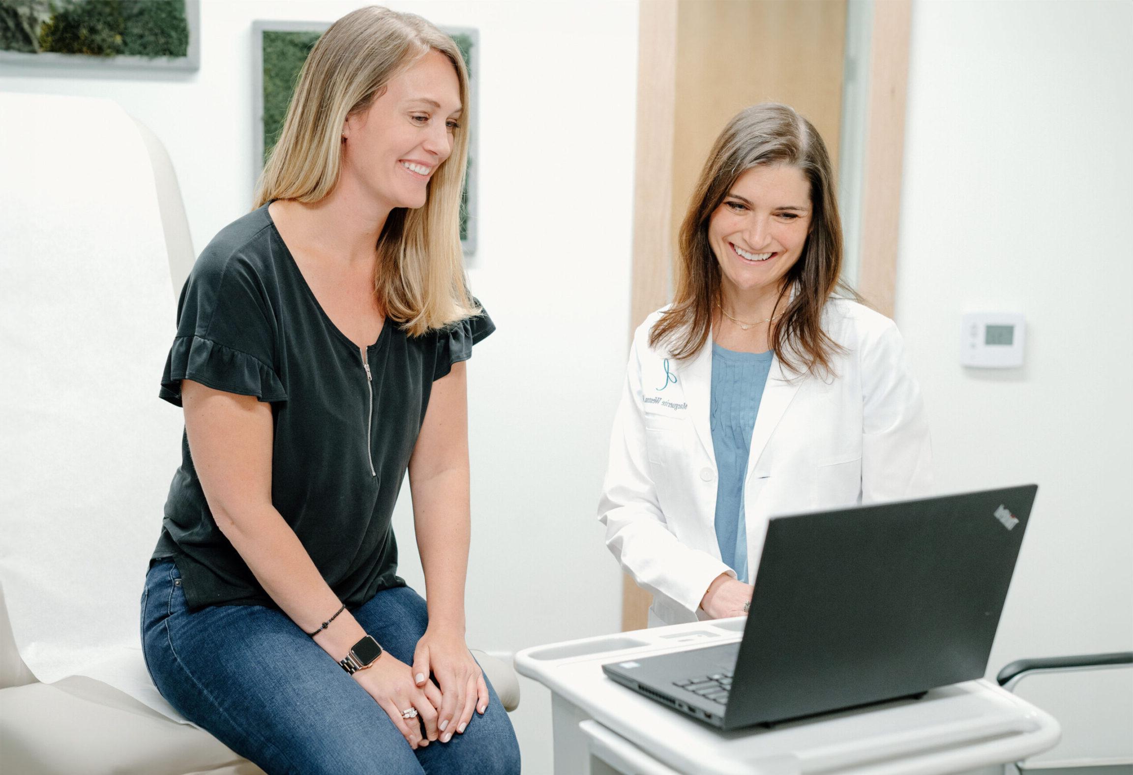 Dr. Weston discussing Biological Age Testing with a patient